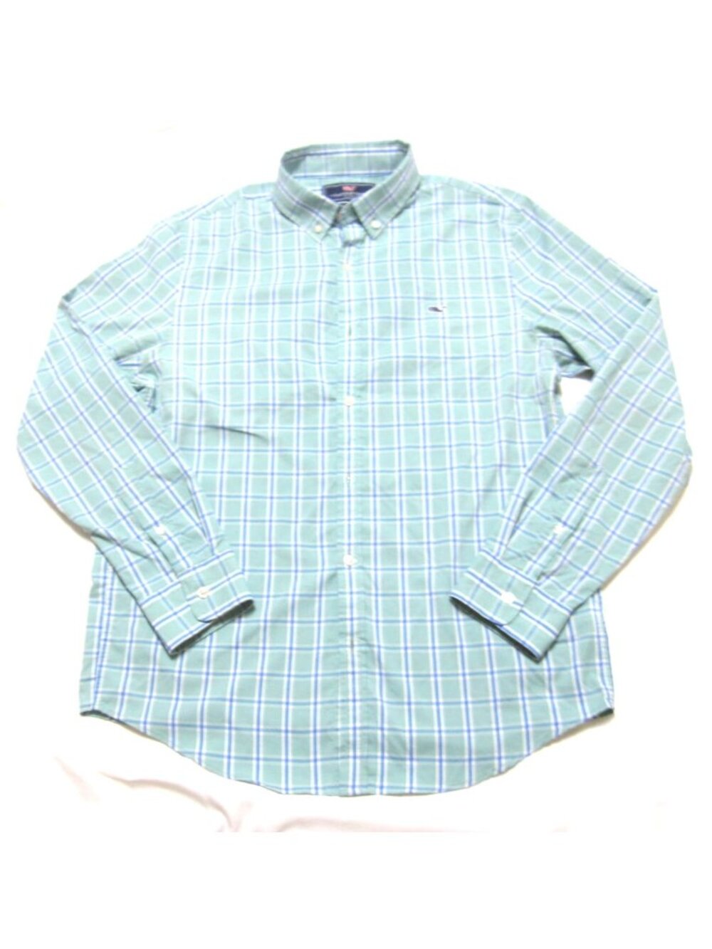 Vineyard Vines Slim Fit Whale Shirt On-The-Go Performance Sz M Preppy Nautical